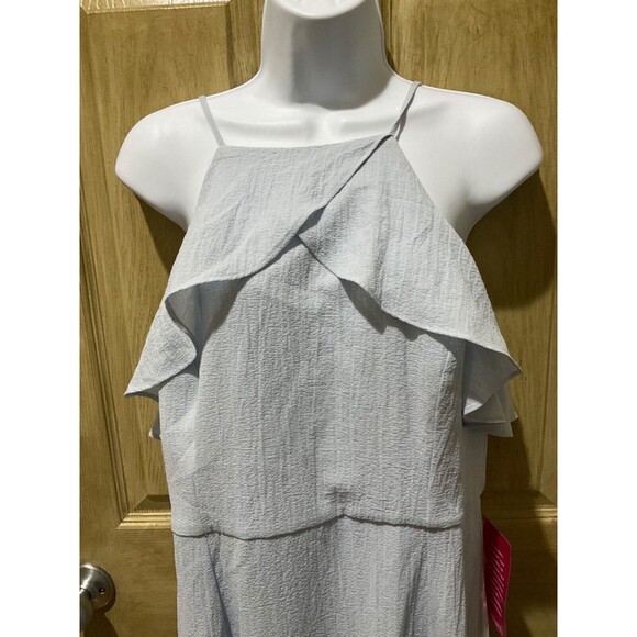H HALSTON High Low Dress Light Blue Pale Blue NWT Size 12 - Picture 3 of 8